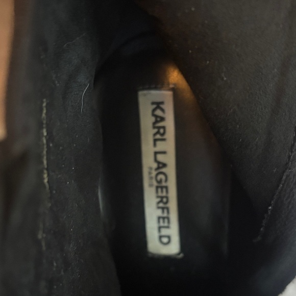 Karl Lagerfeld Black Suede Ankle Boots size 8 - Picture 6 of 16